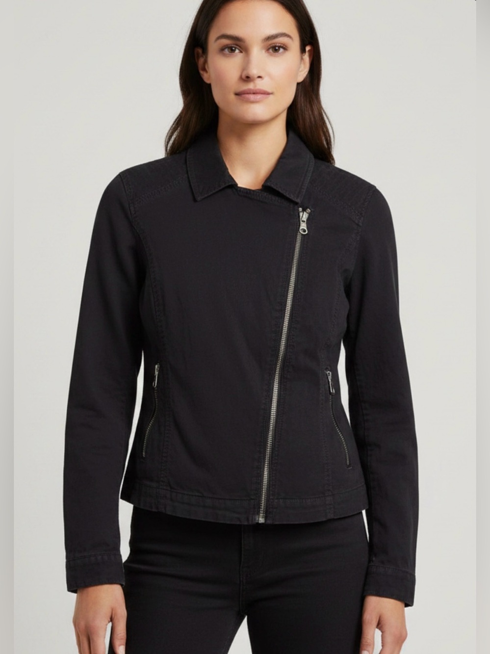 Athleta- Classic Black Women's Zip-Front Jacket